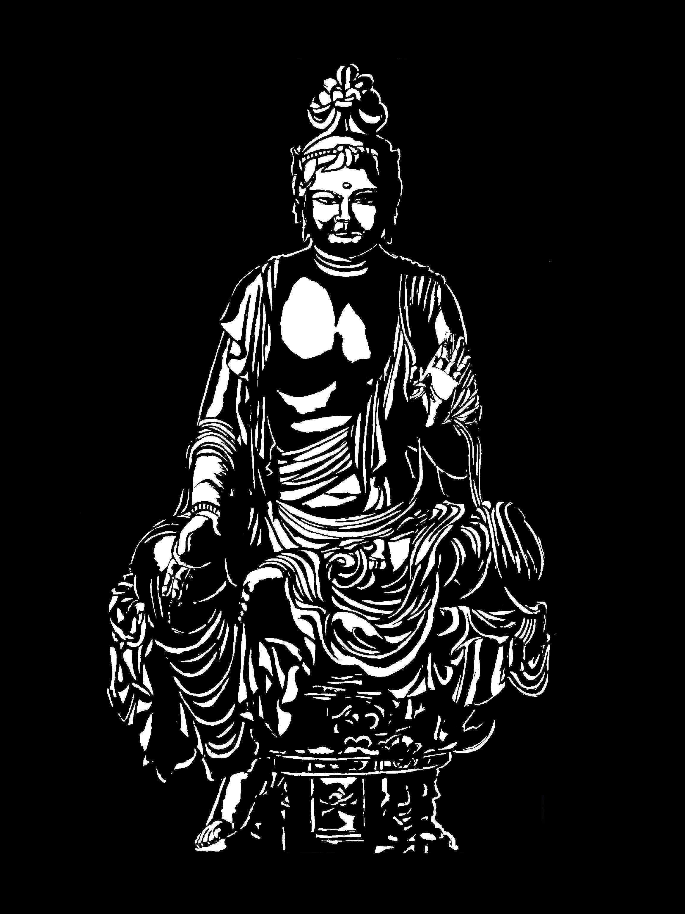 仏画編 伝如意輪観音菩薩半跏像ー8 | 切り絵Tシャツネット販売